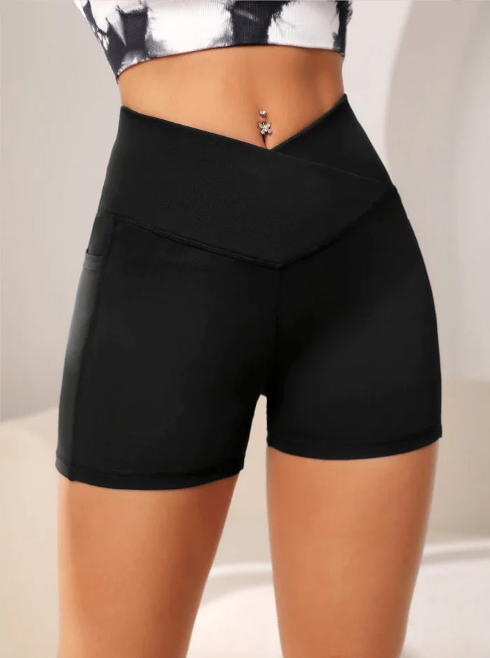 Women High Waist Yoga Shorts