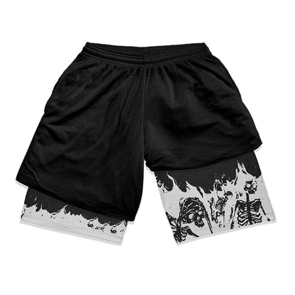 Gothic Punk Skull Shorts