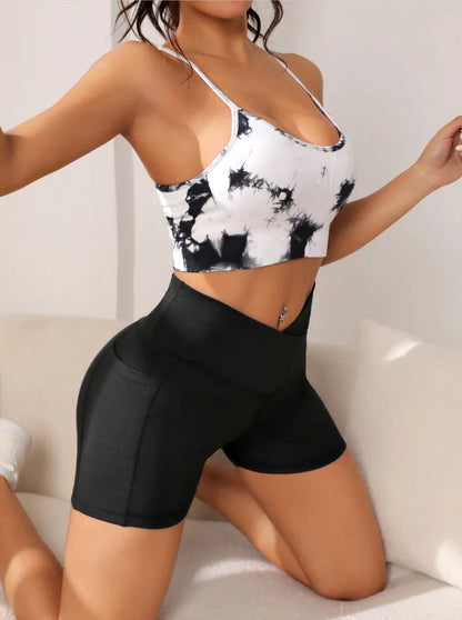 Women High Waist Yoga Shorts