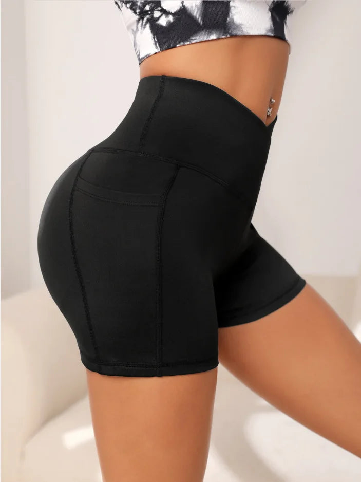 Women High Waist Yoga Shorts